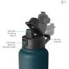 imageSimple Modern Half Gallon 64 oz Water Bottle with Push Button Silicone Straw Lid ampamp Motivational Measurement Marker  Large Reusable Tritan Plastic Water Jug  Summit Collection  Deep OceanOmbre Sorbet