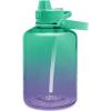 imageSimple Modern Half Gallon 64 oz Water Bottle with Push Button Silicone Straw Lid ampamp Motivational Measurement Marker  Large Reusable Tritan Plastic Water Jug  Summit Collection  Deep OceanOmbre Tropical Seas
