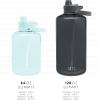 imageSimple Modern Half Gallon 64 oz Water Bottle with Push Button Silicone Straw Lid ampamp Motivational Measurement Marker  Large Reusable Tritan Plastic Water Jug  Summit Collection  Deep OceanDeep Ocean