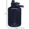 imageSimple Modern Half Gallon 64 oz Water Bottle with Push Button Silicone Straw Lid ampamp Motivational Measurement Marker  Large Reusable Tritan Plastic Water Jug  Summit Collection  Deep OceanDeep Ocean