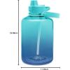 imageSimple Modern Half Gallon 64 oz Water Bottle with Push Button Silicone Straw Lid ampamp Motivational Measurement Marker  Large Reusable Tritan Plastic Water Jug  Summit Collection  Deep OceanOmbre Pacific Dream