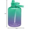 imageSimple Modern Half Gallon 64 oz Water Bottle with Push Button Silicone Straw Lid ampamp Motivational Measurement Marker  Large Reusable Tritan Plastic Water Jug  Summit Collection  Deep OceanOmbre Tropical Seas