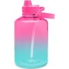 imageSimple Modern Half Gallon 64 oz Water Bottle with Push Button Silicone Straw Lid ampamp Motivational Measurement Marker  Large Reusable Tritan Plastic Water Jug  Summit Collection  Deep OceanOmbre Sorbet