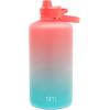imageSimple Modern Half Gallon 64 oz Water Bottle with Push Button Silicone Straw Lid ampamp Motivational Measurement Marker  Large Reusable Tritan Plastic Water Jug  Summit Collection  Deep OceanOmbre Havana