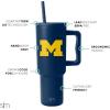 imageSimple Modern Officially Licensed Michigan Wolverines Collegiate University 40oz Tumbler with Handle and Straw Lid  NCAA Football Gifts for Men Women  Trek Collection  University of MichiganMichigan Wolverines