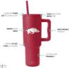 imageSimple Modern Officially Licensed Michigan Wolverines Collegiate University 40oz Tumbler with Handle and Straw Lid  NCAA Football Gifts for Men Women  Trek Collection  University of MichiganArkansas Razorbacks