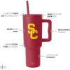 imageSimple Modern Officially Licensed Michigan Wolverines Collegiate University 40oz Tumbler with Handle and Straw Lid  NCAA Football Gifts for Men Women  Trek Collection  University of MichiganUSC Trojans