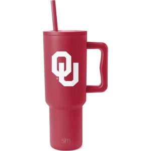 imageSimple Modern Officially Licensed Michigan Wolverines Collegiate University 40oz Tumbler with Handle and Straw Lid  NCAA Football Gifts for Men Women  Trek Collection  University of MichiganOklahoma Sooners
