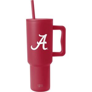 imageSimple Modern Officially Licensed Michigan Wolverines Collegiate University 40oz Tumbler with Handle and Straw Lid  NCAA Football Gifts for Men Women  Trek Collection  University of MichiganAlabama Crimson Tide