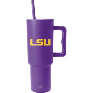 imageSimple Modern Officially Licensed Michigan Wolverines Collegiate University 40oz Tumbler with Handle and Straw Lid  NCAA Football Gifts for Men Women  Trek Collection  University of MichiganLSU Tigers