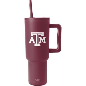 imageSimple Modern Officially Licensed Michigan Wolverines Collegiate University 40oz Tumbler with Handle and Straw Lid  NCAA Football Gifts for Men Women  Trek Collection  University of MichiganTexas AM Aggies