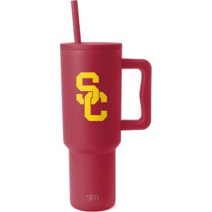 imageSimple Modern Officially Licensed Michigan Wolverines Collegiate University 40oz Tumbler with Handle and Straw Lid  NCAA Football Gifts for Men Women  Trek Collection  University of MichiganUSC Trojans
