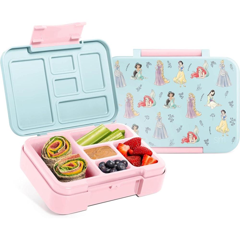 imageSimple Modern Disney Bento Lunch Box for Kids  BPA Free Leakproof Dishwasher Safe  Lunch Container for Girls Toddlers  Porter Collection  5 Compartments  Princess Royal BeautyDisney Princess Royal Beauty