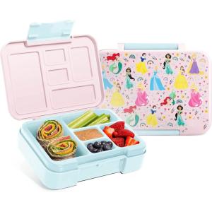 imageSimple Modern Disney Bento Lunch Box for Kids  BPA Free Leakproof Dishwasher Safe  Lunch Container for Girls Toddlers  Porter Collection  5 Compartments  Princess Royal BeautyDisney Princess Rainbows