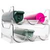 imageSimple Modern Water Bottle Organizer for Cabinet  Stackable Storage Plastic Organizer Rack for Bottles and Tumbler  Organization Shelf for Pantry Kitchen Refrigerator Countertop  2 Pack