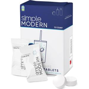 imageSimple Modern Cleaning Tablets for Water Bottles Tumblers Coffee Mugs Stainless Steel Drinkware 12 Pack