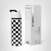 image:imageSimple Modern Water Bottle with Straw Lid  Vacuum Insulated Stainless Steel Metal  Reusable Leak Proof BPAFree Cup for School  Summit Collection  22oz ButtercupPattern Black and White Checkmate