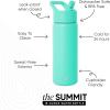 image:imageSimple Modern Water Bottle with Straw Lid  Vacuum Insulated Stainless Steel Metal  Reusable Leak Proof BPAFree Cup for School  Summit Collection  22oz ButtercupTropical Wave