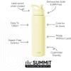 image:imageSimple Modern Water Bottle with Straw Lid  Vacuum Insulated Stainless Steel Metal  Reusable Leak Proof BPAFree Cup for School  Summit Collection  22oz ButtercupButtercup