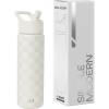 image:imageSimple Modern Water Bottle with Straw Lid  Vacuum Insulated Stainless Steel Metal  Reusable Leak Proof BPAFree Cup for School  Summit Collection  22oz ButtercupPattern Cream Checkmate