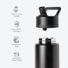 image:imageSimple Modern Water Bottle with Straw Lid  Vacuum Insulated Stainless Steel Metal  Reusable Leak Proof BPAFree Cup for School  Summit Collection  22oz ButtercupPattern Ocean Tide