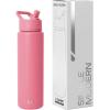 image:imageSimple Modern Water Bottle with Straw Lid  Vacuum Insulated Stainless Steel Metal  Reusable Leak Proof BPAFree Cup for School  Summit Collection  22oz ButtercupVelvet Pink
