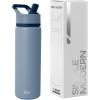 image:imageSimple Modern Water Bottle with Straw Lid  Vacuum Insulated Stainless Steel Metal  Reusable Leak Proof BPAFree Cup for School  Summit Collection  22oz ButtercupBlue Dune