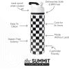 image:imageSimple Modern Water Bottle with Straw Lid  Vacuum Insulated Stainless Steel Metal  Reusable Leak Proof BPAFree Cup for School  Summit Collection  22oz ButtercupPattern Black and White Checkmate