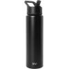 image:imageSimple Modern Water Bottle with Straw Lid  Vacuum Insulated Stainless Steel Metal  Reusable Leak Proof BPAFree Cup for School  Summit Collection  22oz Buttercup Midnight Black
