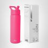 image:imageSimple Modern Water Bottle with Straw Lid  Vacuum Insulated Stainless Steel Metal  Reusable Leak Proof BPAFree Cup for School  Summit Collection  22oz ButtercupMalibu