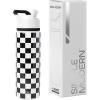 image:imageSimple Modern Water Bottle with Straw Lid  Vacuum Insulated Stainless Steel Metal  Reusable Leak Proof BPAFree Cup for School  Summit Collection  22oz ButtercupPattern Black and White Checkmate