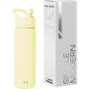image:imageSimple Modern Water Bottle with Straw Lid  Vacuum Insulated Stainless Steel Metal  Reusable Leak Proof BPAFree Cup for School  Summit Collection  22oz ButtercupButtercup