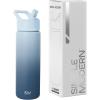 image:imageSimple Modern Water Bottle with Straw Lid  Vacuum Insulated Stainless Steel Metal  Reusable Leak Proof BPAFree Cup for School  Summit Collection  22oz ButtercupOmbre Stormy Skies