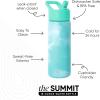 image:imageSimple Modern Water Bottle with Straw Lid  Vacuum Insulated Stainless Steel Metal  Reusable Leak Proof BPAFree Cup for School  Summit Collection  22oz ButtercupPattern Ocean Tide