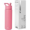 image:imageSimple Modern Water Bottle with Straw Lid  Vacuum Insulated Stainless Steel Metal  Reusable Leak Proof BPAFree Cup for School  Summit Collection  22oz ButtercupVelvet Pink