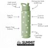 image:imageSimple Modern Water Bottle with Straw Lid  Vacuum Insulated Stainless Steel Metal  Reusable Leak Proof BPAFree Cup for School  Summit Collection  22oz ButtercupPattern Sweet Daisy on Meadow Mist