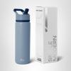 image:imageSimple Modern Water Bottle with Straw Lid  Vacuum Insulated Stainless Steel Metal  Reusable Leak Proof BPAFree Cup for School  Summit Collection  22oz ButtercupBlue Dune