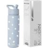 image:imageSimple Modern Water Bottle with Straw Lid  Vacuum Insulated Stainless Steel Metal  Reusable Leak Proof BPAFree Cup for School  Summit Collection  22oz ButtercupPattern Sweet Daisy on Blue