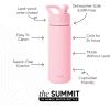 image:imageSimple Modern Water Bottle with Straw Lid  Vacuum Insulated Stainless Steel Metal  Reusable Leak Proof BPAFree Cup for School  Summit Collection  22oz ButtercupBlush