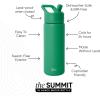 image:imageSimple Modern Water Bottle with Straw Lid  Vacuum Insulated Stainless Steel Metal  Reusable Leak Proof BPAFree Cup for School  Summit Collection  22oz ButtercupKelly Green