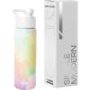 image:imageSimple Modern Water Bottle with Straw Lid  Vacuum Insulated Stainless Steel Metal  Reusable Leak Proof BPAFree Cup for School  Summit Collection  22oz ButtercupPattern Cotton Candy Tie Dye