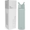 image:imageSimple Modern Water Bottle with Straw Lid  Vacuum Insulated Stainless Steel Metal  Reusable Leak Proof BPAFree Cup for School  Summit Collection  22oz ButtercupSea Glass Sage