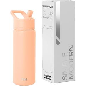 image:imageSimple Modern Water Bottle with Straw Lid  Vacuum Insulated Stainless Steel Metal  Reusable Leak Proof BPAFree Cup for School  Summit Collection  22oz ButtercupBellini