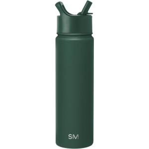 image:imageSimple Modern Water Bottle with Straw Lid  Vacuum Insulated Stainless Steel Metal  Reusable Leak Proof BPAFree Cup for School  Summit Collection  22oz ButtercupForest