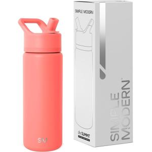 image:imageSimple Modern Water Bottle with Straw Lid  Vacuum Insulated Stainless Steel Metal  Reusable Leak Proof BPAFree Cup for School  Summit Collection  22oz ButtercupHonolulu