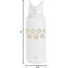 image:imageSimple Modern Summit Water Bottle with Straw Lid  Bluey 30oz Leak Proof Stainless Steel Insulated Cup  Gifts for Her Him  Bluey StripesDisney Seal of a Princess