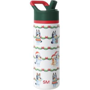 image:imageSimple Modern Kids Summit  Christmas Water Bottle with Straw Lid  Bluey 18oz Stainless Steel Cup Insulated Tumbler for Toddlers School  Holiday Gifts for Girls Boys  Bluey Holly JollyBluey Holly Jolly