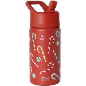 image:imageSimple Modern Kids Summit  Christmas Water Bottle with Straw Lid  Bluey 18oz Stainless Steel Cup Insulated Tumbler for Toddlers School  Holiday Gifts for Girls Boys  Bluey Holly JollyCandy Cane Salad