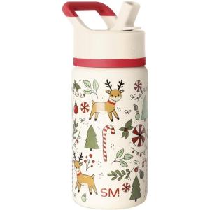 image:imageSimple Modern Kids Summit  Christmas Water Bottle with Straw Lid  Bluey 18oz Stainless Steel Cup Insulated Tumbler for Toddlers School  Holiday Gifts for Girls Boys  Bluey Holly JollyChristmas Mix