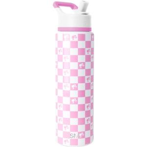 image:imageSimple Modern Summit Water Bottle with Straw Lid  Bluey 30oz Leak Proof Stainless Steel Insulated Cup  Gifts for Her Him  Bluey StripesBarbie Checkmate